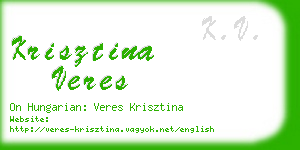krisztina veres business card